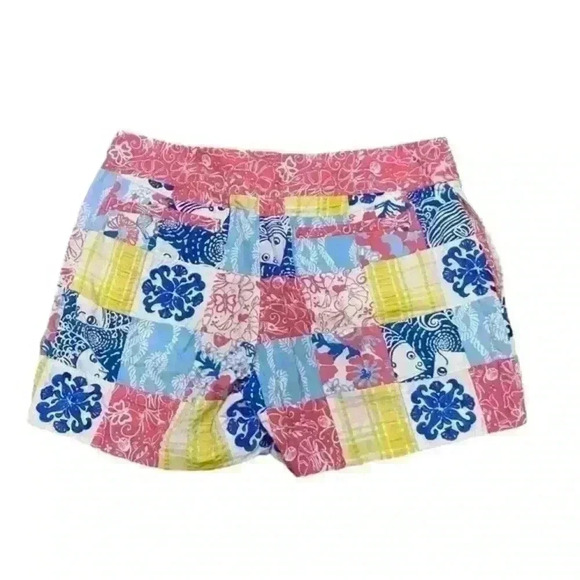 Lilly Pulitzer Floral Embroidered Patchwork‎ Women’s Shorts Size 4 - Picture 6 of 10